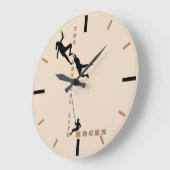 Das vertikale Leben - Rock Climbing Design Große Wanduhr (Winkel)