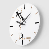 Das vertikale Leben - Rock Climbing Design Große Wanduhr (Winkel)