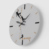 Das vertikale Leben - Rock Climbing Design Große Wanduhr (Winkel)