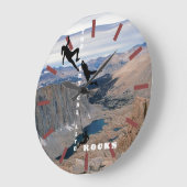 Das vertikale Leben - Rock Climbing Design Große Wanduhr (Winkel)