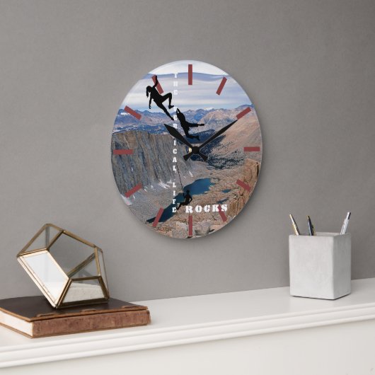 Das vertikale Leben - Rock Climbing Design Große Wanduhr (Büro)
