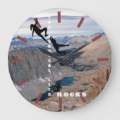 Das vertikale Leben - Rock Climbing Design Große Wanduhr (Vorderseite)