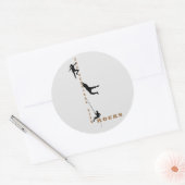 Das vertikale Leben - Rock Climbing Design Runder Aufkleber (Umschlag)