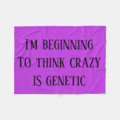 Das verwaiste schwarze Zitat, verrückt ist Fleecedecke (Vorderseite (Horizontal))