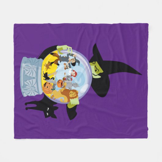 Das verworrene Hexenkristall-Halloween Fleecedecke (Vorderseite (Horizontal))