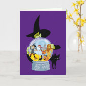 Das verworrene Hexenkristall-Halloween Karte (Gelbe Blume)