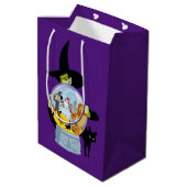 Das verworrene Hexenkristall-Halloween Mittlere Geschenktüte (Rückseite Schrägansicht)