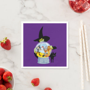 Das verworrene Hexenkristall-Halloween Serviette