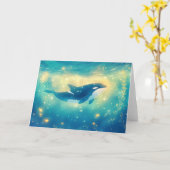 Das verzauberte Abenteuer auf dem Swim Orca Karte (Gelbe Blume)