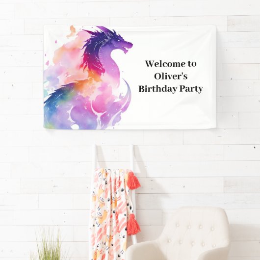 Das verzauberte Dragon Wonderland Birthday Banner (Insitu)