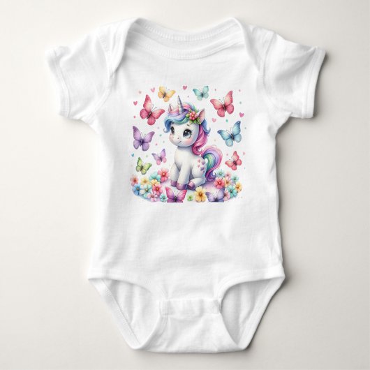 Das verzauberte Einhorn: Eine Welt der Farben und Baby Strampler (Vorderseite)