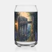 Das verzauberte Gartentor unter glühendem Himmel Dosenglas (Rückseite)