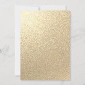 Das verzauberte Gold Sparkle Dress Brautparty Einladung (Rückseite)