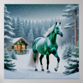 Das verzauberte grüne Pferd Poster (Vorne)