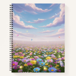 Das verzauberte Pastel Meadow-Notebook Notizblock