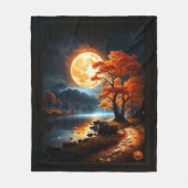 Das verzauberte Reich des Orangen Mondes von Xzend Fleecedecke (Vorderseite)