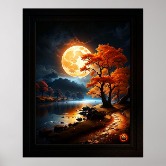 Das verzauberte Reich des Orangen Mondes von Xzend Poster (Vorne)