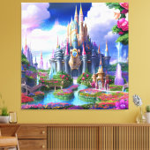 Das verzauberte Schloss: Ein Ort der Schönheit und Leinwanddruck (Insitu (Wohnzimmer))