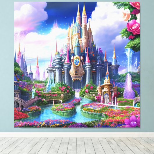 Das verzauberte Schloss: Ein Ort der Schönheit und Leinwanddruck (Insitu (Holzboden))