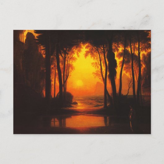 Das verzauberte Schloss von Francis Danby Postkarte (Vorderseite)