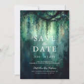 Das verzauberte Waldmagic-Foto Hochzeit retten das Einladung (Vorderseite)