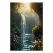 Das verzauberte Wasserfall-Naturposter Poster (Vorderseite)