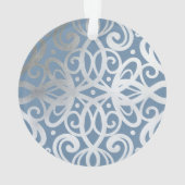 Das verzierte erste Weihnachten des blauen u. Ornament (Rückseite)