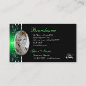 Das Verzierte Schwarz-Grenz-Logo und Foto Visitenkarte (Rückseite)