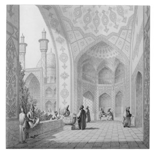 Das Vestibül des Haupteingangs des Medrese- Fliese