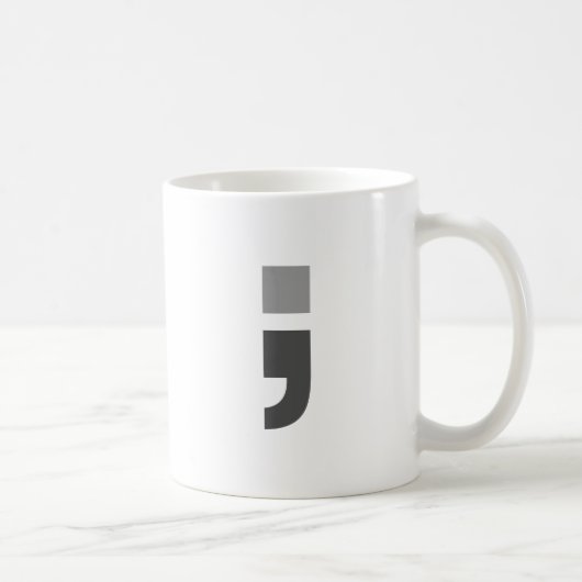 Das vielseitige Semikolon Kaffeetasse (Rechts)
