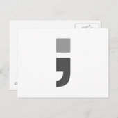 Das vielseitige Semikolon Postkarte (Vorne/Hinten)