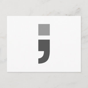 Das vielseitige Semikolon Postkarte