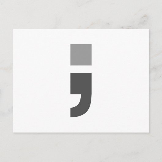 Das vielseitige Semikolon Postkarte (Vorderseite)