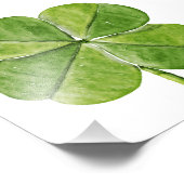 Das vierblättrige Kleeblatt-Kleeblatt mit grünem G Fotodruck (Ecke)