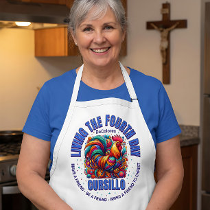 Das vierte Tag leben Cursillo DeColores Hahn Schürze