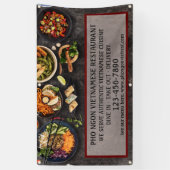 Das vietnamesische Restaurant "Large Wall" Banner (Vertikal)