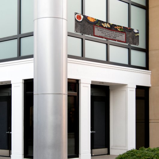 Das vietnamesische Restaurant "Large Wall" Banner (Äußeres Gebäude)