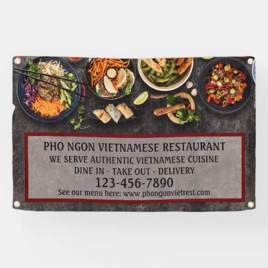 Das vietnamesische Restaurant "Large Wall" Banner (Horizontal)