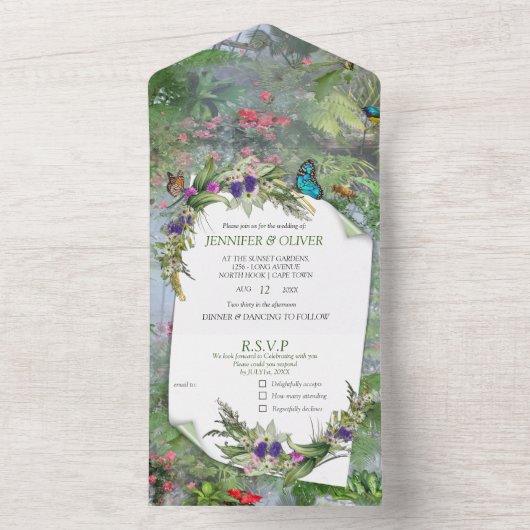 Das Viktorianische Greenhouse All In One Einladung (Innen Boden)