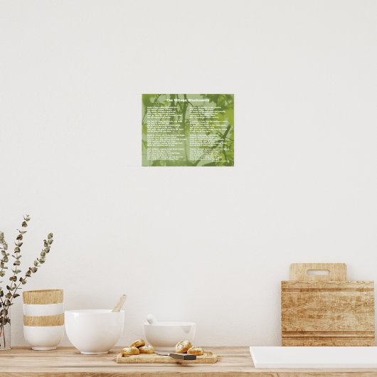 Das Village Blacksmith Gedicht Poster (Küche)