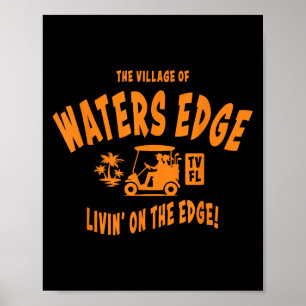 Das Village Edge TV Fl Golf Cart Design Poster