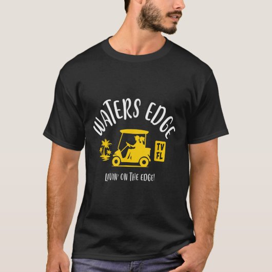 Das Village Edge TV Fl Golf Cart Design T-Shirt (Vorderseite)