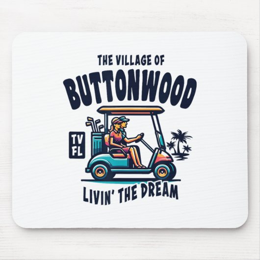 Das Village Of Buttonwood Golf Cart Design Mousepad (Vorne)