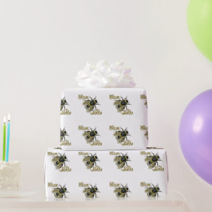 Das Vintage Bienen-Illustrationspapier gerettet Geschenkpapier