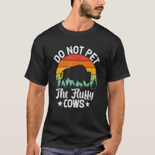 Das Vintage Bison Retro der fließenden Kühe darf n T-Shirt