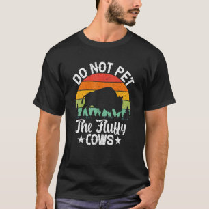 Das Vintage Bison Retro der fließenden Kühe darf n T-Shirt