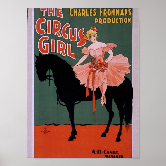 Das Vintage Circus Girl Theater Poster (Vorne)
