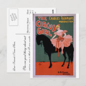 Das Vintage Circus Girl Theater Postkarte (Vorne/Hinten)