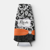 Das Vintage Damasketmuster der Rustikalen Braut Flaschenkühler (Vorderseite)