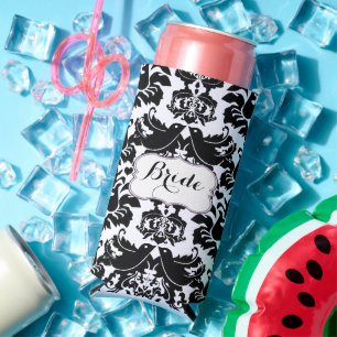 Das Vintage Damasketmuster der Rustikalen Braut Selters Dosenkühler